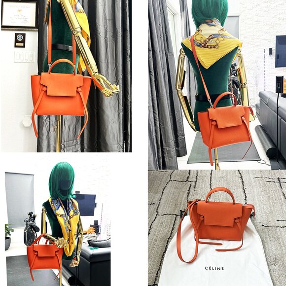 Celine Leather Crossbody Bag Orange - Picture 15 of 15